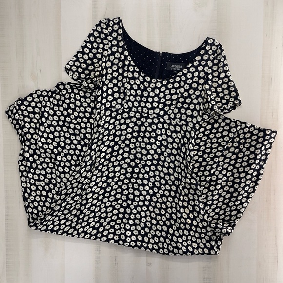 90s Y2K LAUNDRY BY Shelli Segal Daisy printed floral midi dress - Picture 2 of 10